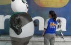Fantasias ou Roupas Infláveis - CREAS - Panda -  2,20m - Foto 2