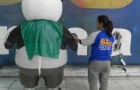 Fantasias ou Roupas Infláveis - CREAS - Panda -  2,20m - Foto 3