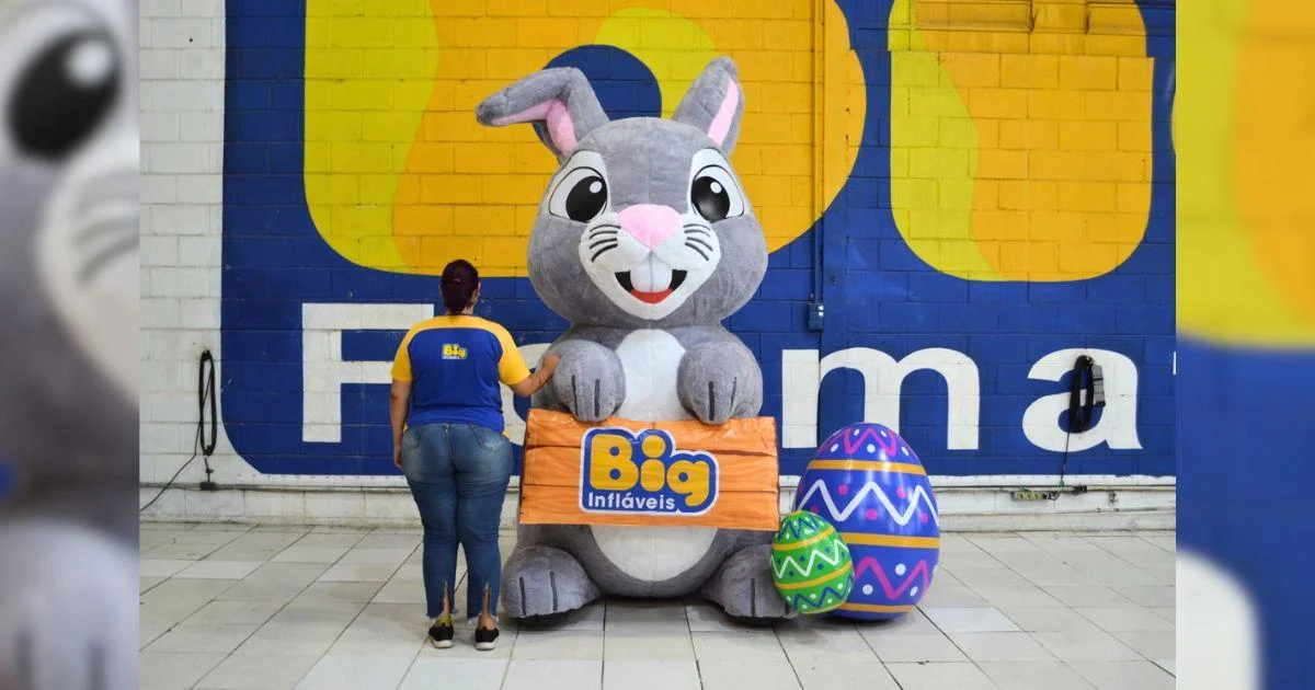 inflável personalizado na Páscoa