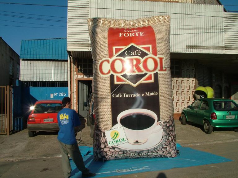 Réplica de embalagem inflável